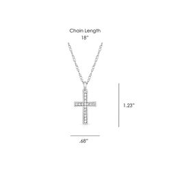 Montana Silversmiths Women's Rhinestone Cross Silver Necklace Water Resistant