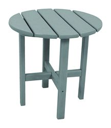 Ivy Terrace Classics Gray Round HDPE Contemporary Side Table