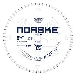 Norske 8-1/4 in. D X 5/8 in. Ultra Thin Kerf Carbide Saw Blade 60 teeth 1 each
