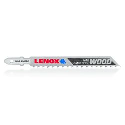 LENOX 4 in. Bi-Metal T-Shank Nail-Embedded Wood Jig Saw Blade 6 TPI 3 pc
