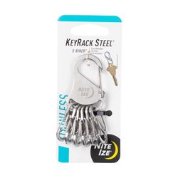 Nite Ize KeyRack Stainless Steel Silver Carabiner Key Ring