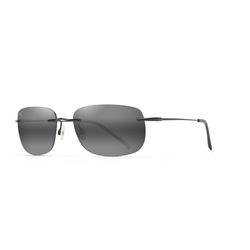 Maui Jim Ohai Sunglasses Unisex Gloss Black Frame Neutral Gray Lens Polarized