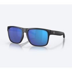 Costa Spearo XL Sunglasses Men's Matte Black Frame Blue Mirror 580G Lens Polarized