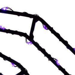 Celebrations Purple 140 ct 16 in. LED Prelit Illuminated Spider Halloween Decor
