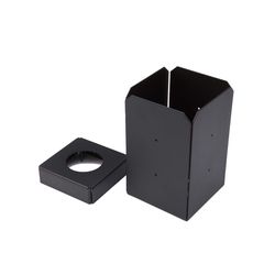 Fortress Building Products Evolution Black Steel Post Bracket 3.5 in. L