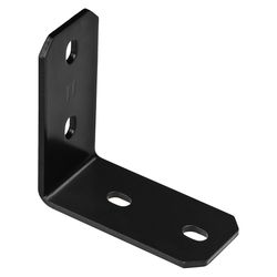 National Hardware 6.25 in. H x 3 in. W x 0.25 in. D Black Carbon Steel Corner Brace