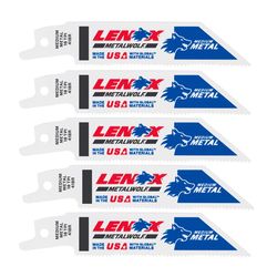 LENOX METALWOLF 4 in. Bi-Metal WAVE EDGE Reciprocating Saw Blade 18 TPI 5 pk