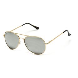 WearMe Pro Sunglasses Silver Frame Gold Lens