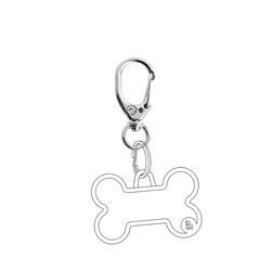 MyFamily Silver Bone Metal Cat/Dog Pet Tag Clip Small