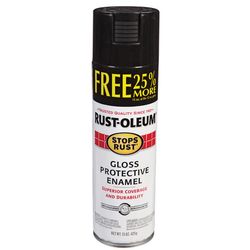 Rust-Oleum Stops Rust Gloss Black Spray Paint 15 oz