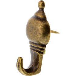 HILLMAN Antique Brass Gold Push Pin Picture Hanger 10 lb 3 pc
