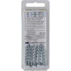 HILLMAN Bore-fast 3/16 in. D X 1-1/2 in. L Steel Pan Head Screw and Anchor 6 pc