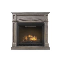 Comfort Glow 46 in. W 1400 sq ft Pewter Traditional Gas Ventless Fireplace w/Remote