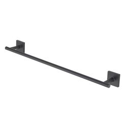 OakBrook Collection Matte Black Towel Bar 18 in. L Die Cast Zinc