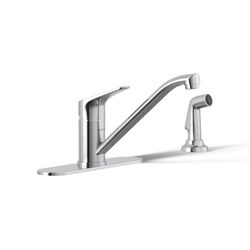 Sterling Valton One Handle Polished Chrome Kitchen Faucet Side Sprayer Included
