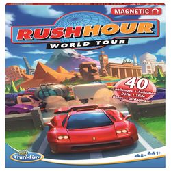 ThinkFun Rush Hour World Tour Magnetic Travel Puzzle Multicolored