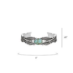 Montana Silversmiths Women's Windsong TQ Cuff Bracelet