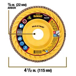 DEWALT MaxTrim 4-1/2 in. D X 7/8 in. Ceramic Trim Flap Disc 80 Grit 1 pc