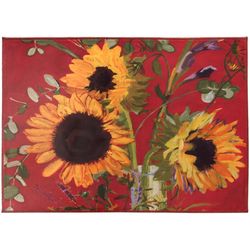 Olivia's Home 22 in. W X 32 in. L Multi-Color Sunflowers in Provence Polyester Accent Rug