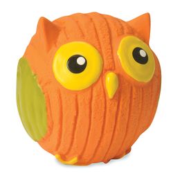 HuggleHounds Ruff-Tex For Dog Multicolored Latex Poppy The Owl Dog Toy Small