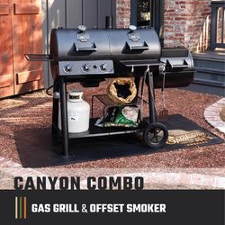 Oklahoma Joe's 3 Burner Charcoal/Liquid Propane Grill and Smoker Black