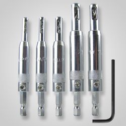 Make it Snappy 5/64 7/64 9/64 11/64 13/64 in. Steel Self-Centering Hinge Bit Set 5 pc