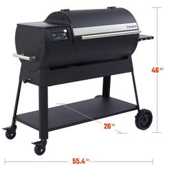 BRISK IT Wood Pellet Grill and Smoker Black
