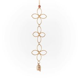 Matr Boomie Air Element Copper Vein Metal/Wood 13 in. Quatefoil Cascade Bell Chimes