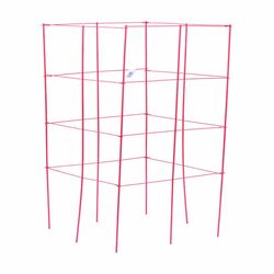 Panacea 46 in. H X 1 ft. W X 12 in. D Red Steel Tomato Cage