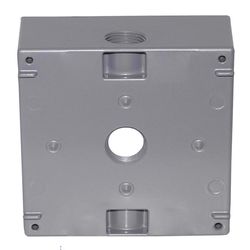 Sigma Engineered Solutions New Work 31 cu in Square Metallic 2 gang Weatherproof Box Gray