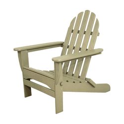 Ivy Terrace Classics Tan HDPE Frame Adirondack Foldable Chair