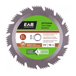 Exchange-A-Blade 7-1/4 in. D X 5/8 in. Steel Circular Saw Blade 75 teeth 1 pk