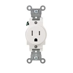 Leviton 15 amps 125 V White Tamper Resistant Outlet 5-15R 1 pk