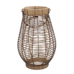 Exhart 9.5 in. Plastic Tan Lantern