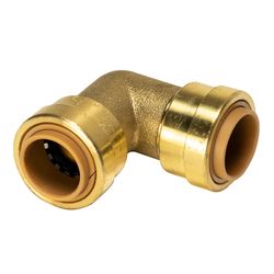 QuickFitting Push to Connect 1/2 in. PF Brass 90 Degree Elbow