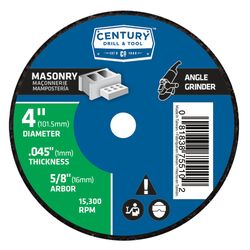 Century Drill & Tool 4 in. D X 5/8 in. X 1/16 in. thick Silicon Carbide Masonry Cutting Wheel 1 pc