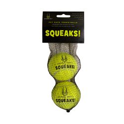 Hyper Pet For Dog Green Rubber Tennis Ball Squeaky Dog Toy Medium 2 pk