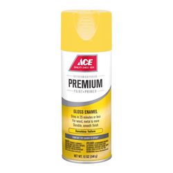 Ace Premium Gloss Sunshine Yellow Paint + Primer Enamel Spray 12 oz
