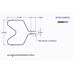 Range Kleen Stainless Steel Oven Replacement Element 16.5 in. W X 18.75 in. L