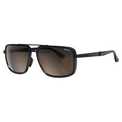BEX Sunglasses Sunglasses Unisex Black Frame Brown/Silver Lens Polarized