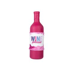 Pet Shop by Fringe Studio For Dog Red Plush/Rubber Wine Please Dog Toy 1 pk