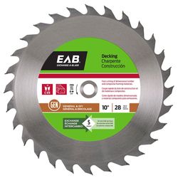 Exchange-A-Blade 10 in. D X 5/8 in. Decking Carbide Framing Saw Blade 28 teeth 1 pk