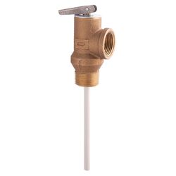 Watts 3/4 in. MNPT Brass Temperature and Pressure Relief Valve 3/4 in. FNPT 1 pk