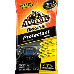 Armor All Original Plastic/Rubber/Vinyl Protectant Wipes 20 ct