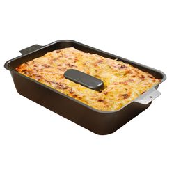 Jokari Evenly Done 9 in. W X 13 in. L Bake Pan Black 1 pc
