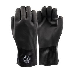 SHOWA ATLAS 7712 Unisex Indoor/Outdoor Coated Chemical Gloves Black L 1 pair