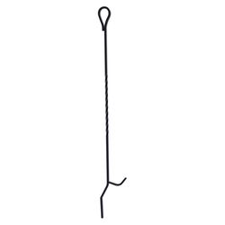 Panacea Black Powder Coated Steel Fireplace Poker