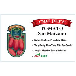 Chef Jeff Red San Marzano Tomato Vegetable Plant
