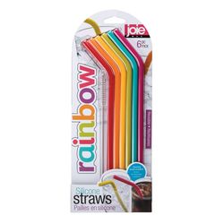 Joie Assorted Silicone Straws with Cleaning Brush