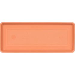 Novelty 1 in. H X 7 in. W X 18 in. D X 18 in. D Plastic Countryside Flower Box Tray Terracotta